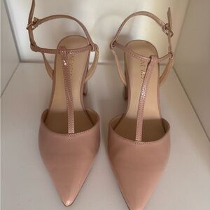 Nine West Nude Block Heels Size 7